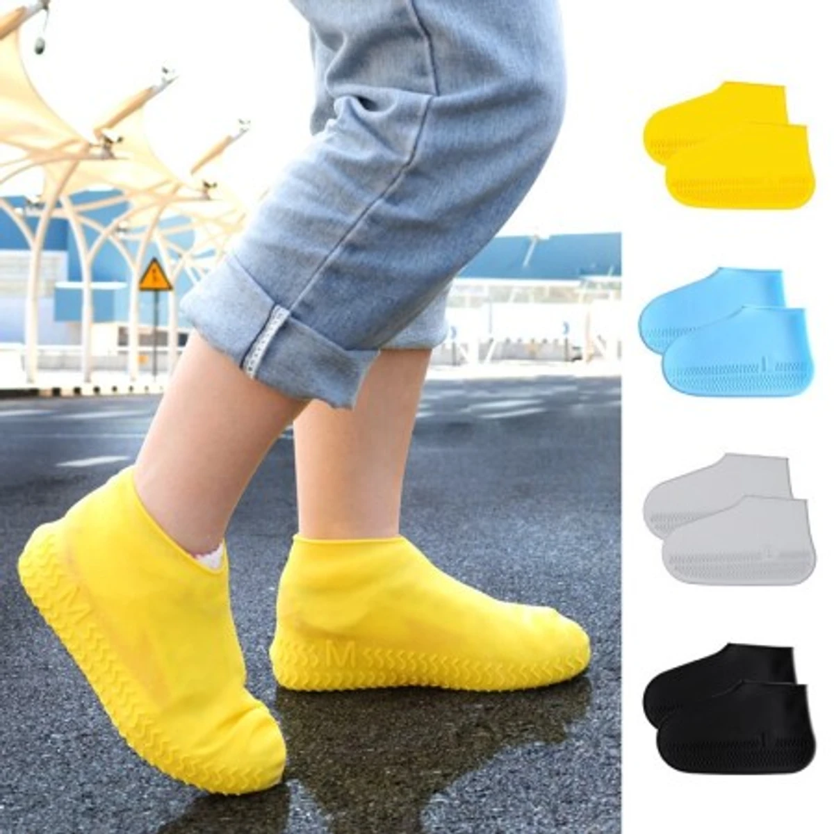Boots Silicone WATERPROOF SHOE COVER Reusable Rain Shoe Covers