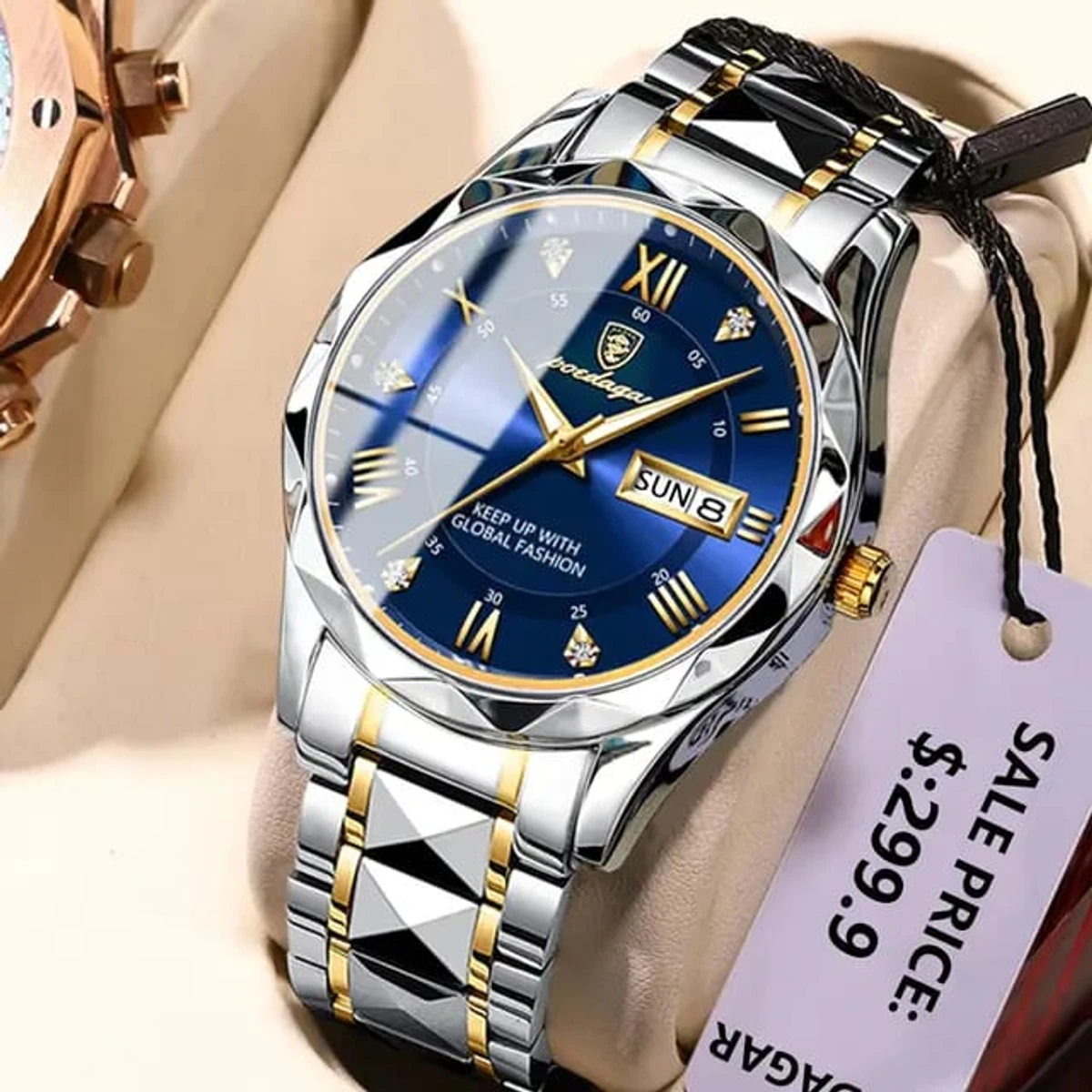 POEDAGAR Luxury Men Watch Waterproof Luminous Male Wristwatch Stainless Steel Date Week Man Watches Quartz Clocks