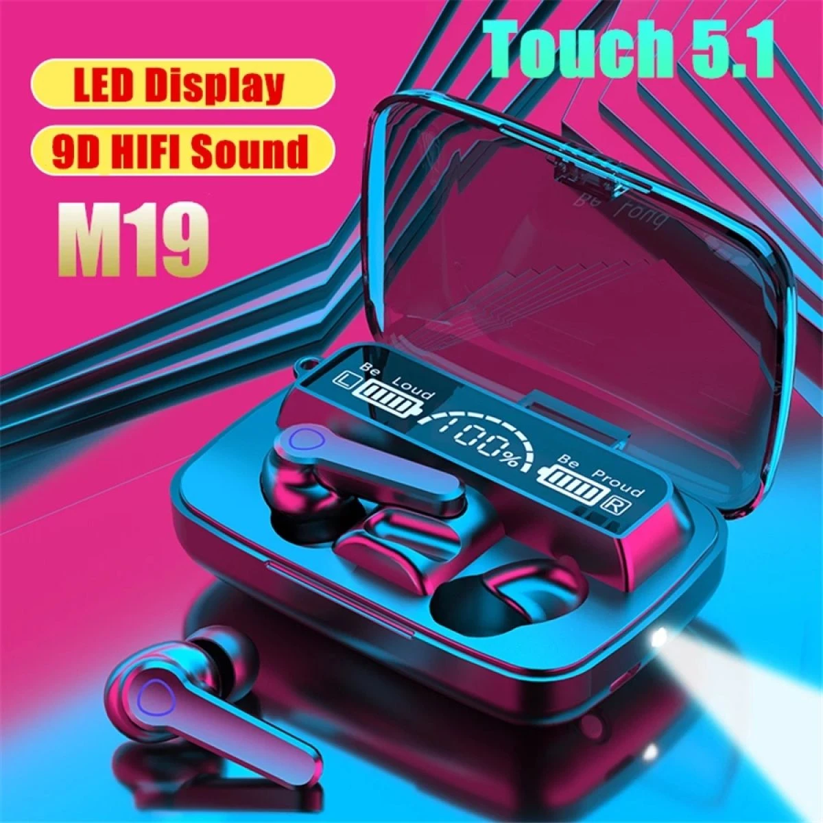 M19 Earbuds TWS Earphone Touch Control